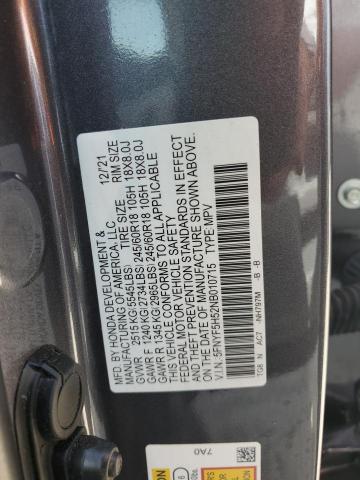 Photo 12 VIN: 5FNYF5H52NB010715 - HONDA PILOT EXL 