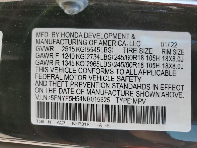 Photo 12 VIN: 5FNYF5H54NB015625 - HONDA PILOT EXL 