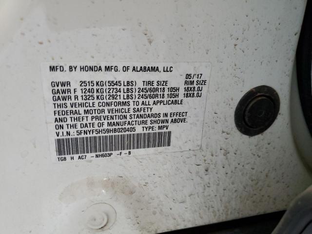 Photo 12 VIN: 5FNYF5H59HB020405 - HONDA PILOT EXL 