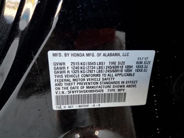 Photo 9 VIN: 5FNYF5H5XHB045426 - HONDA PILOT EXL 