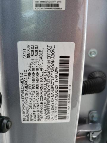 Photo 12 VIN: 5FNYF5H5XNB000627 - HONDA PILOT EXL 