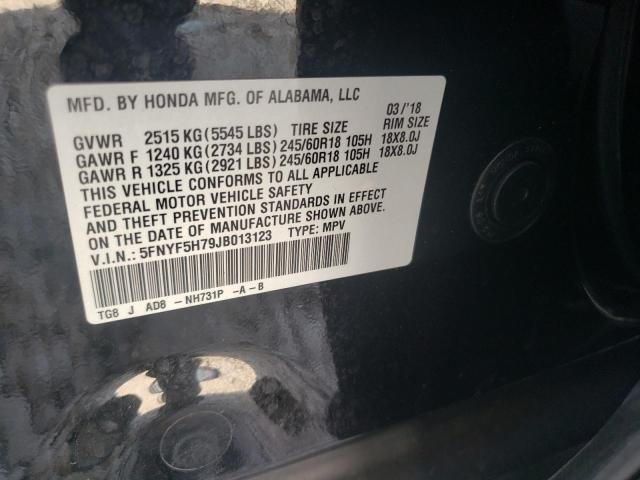 Photo 12 VIN: 5FNYF5H79JB013123 - HONDA PILOT 