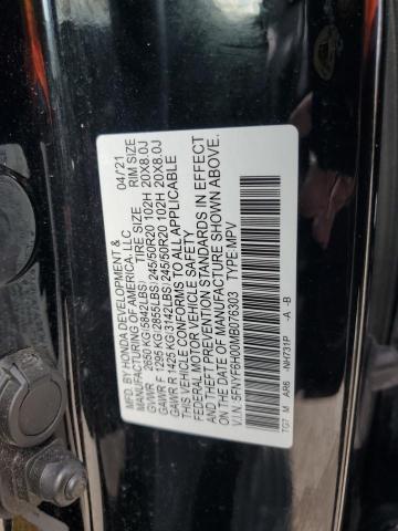 Photo 12 VIN: 5FNYF6H00MB076303 - HONDA PILOT ELIT 