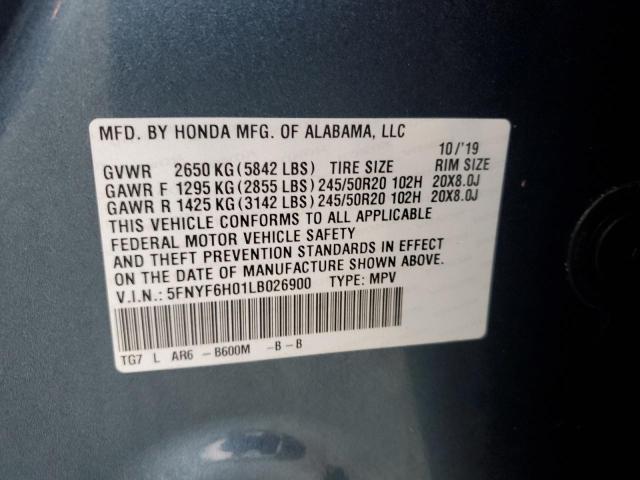 Photo 12 VIN: 5FNYF6H01LB026900 - HONDA PILOT 