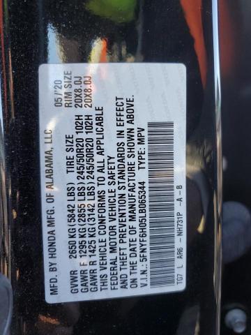 Photo 12 VIN: 5FNYF6H05LB065344 - HONDA PILOT 