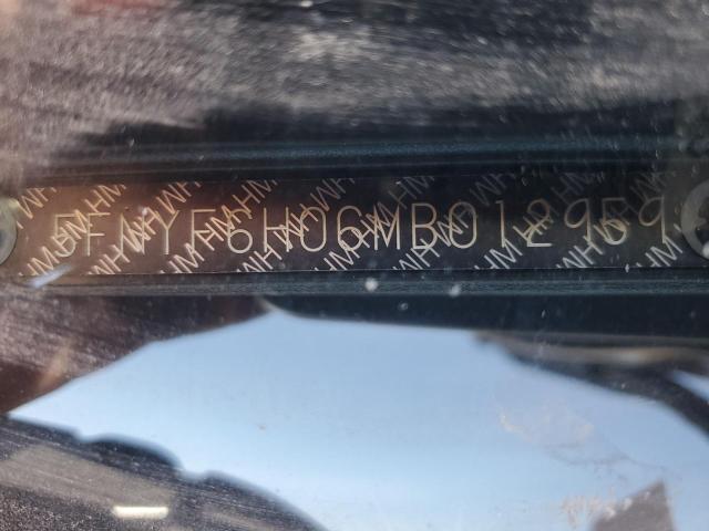 Photo 12 VIN: 5FNYF6H06MB012959 - HONDA PILOT 