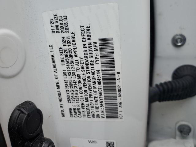 Photo 13 VIN: 5FNYF6H07LB045144 - HONDA PILOT ELIT 