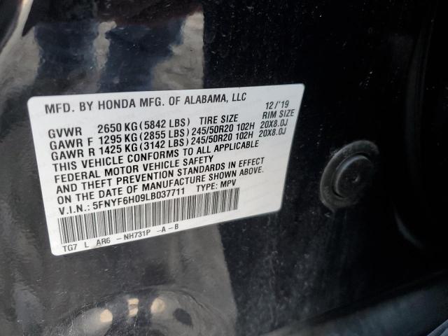 Photo 12 VIN: 5FNYF6H09LB037711 - HONDA PILOT ELIT 