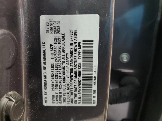 Photo 12 VIN: 5FNYF6H20MB017334 - HONDA PILOT 