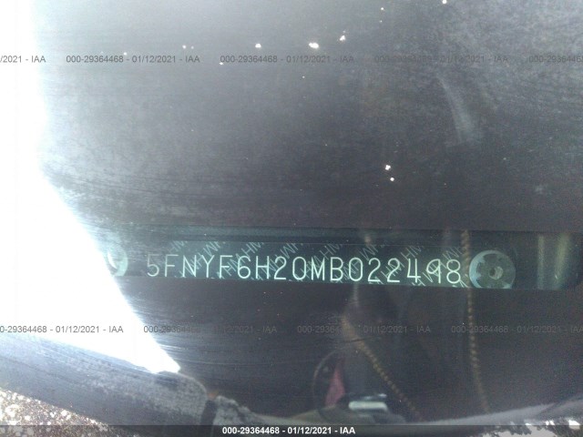 Photo 8 VIN: 5FNYF6H20MB022498 - HONDA PILOT SE 