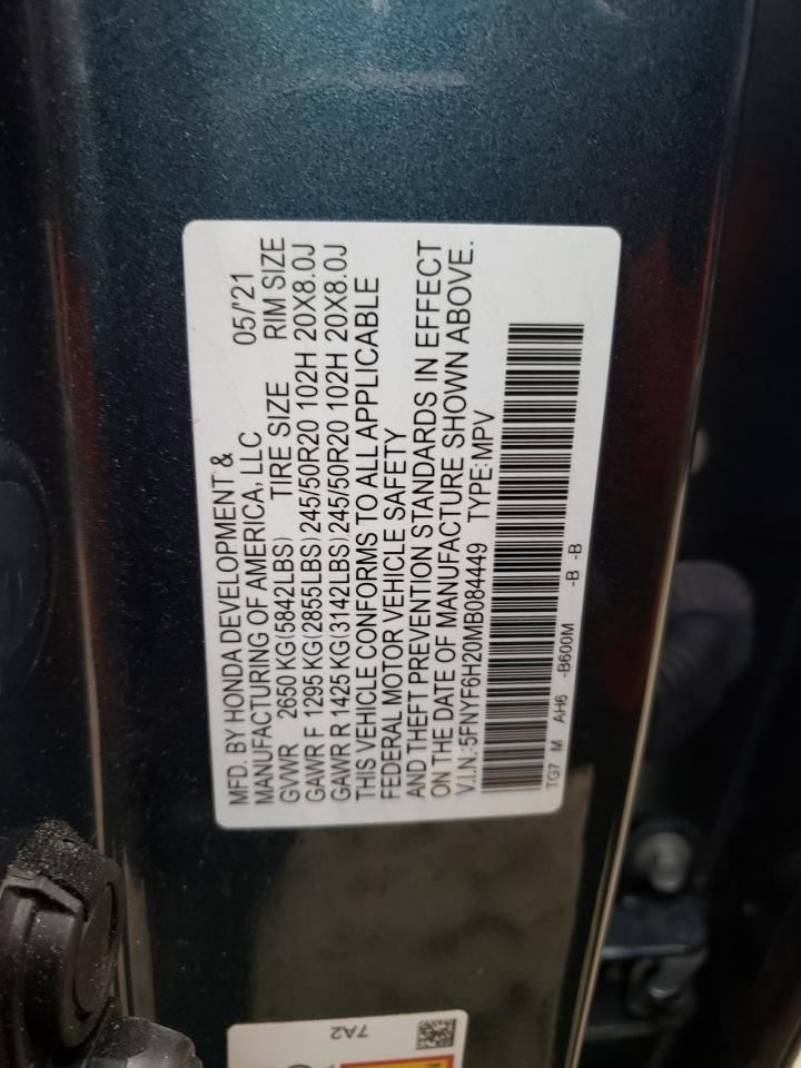 Photo 13 VIN: 5FNYF6H20MB084449 - HONDA PILOT 