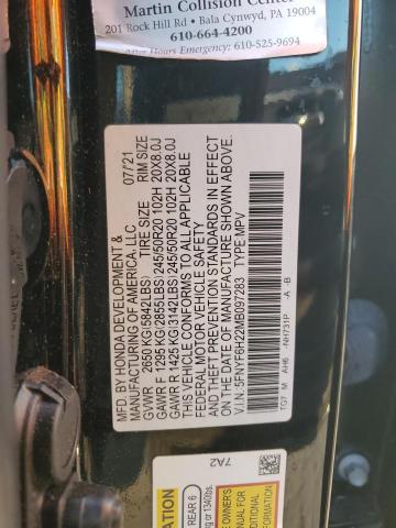 Photo 12 VIN: 5FNYF6H22MB097283 - HONDA PILOT SE 