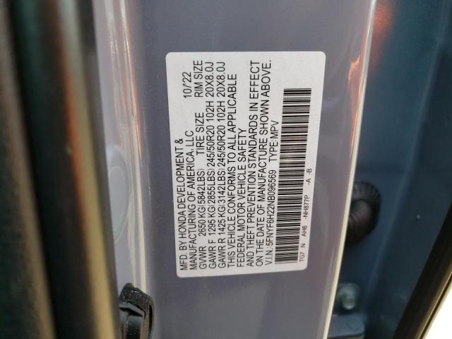 Photo 12 VIN: 5FNYF6H22NB096569 - HONDA PILOT SE 