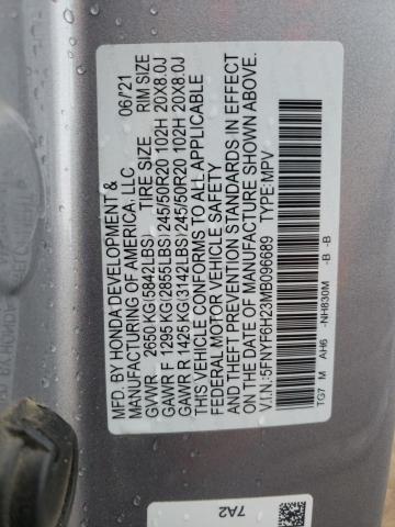 Photo 13 VIN: 5FNYF6H23MB096689 - HONDA PILOT 