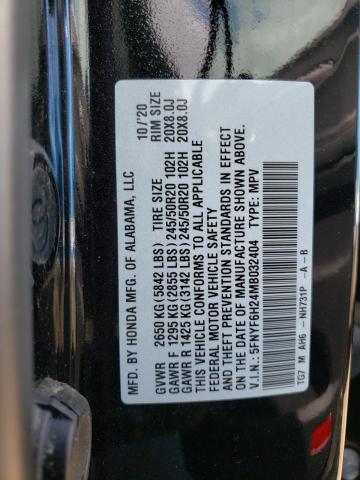 Photo 9 VIN: 5FNYF6H24MB032404 - HONDA PILOT SE 