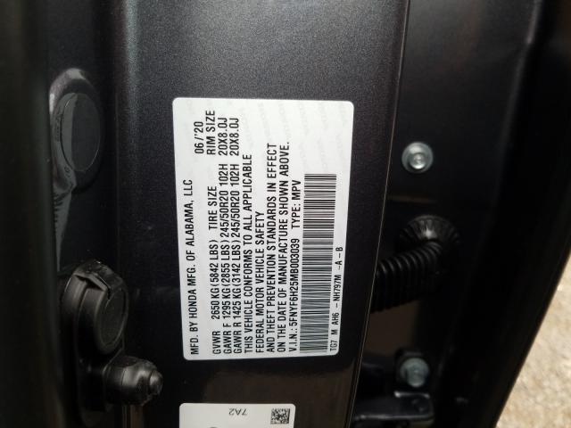 Photo 9 VIN: 5FNYF6H25MB003039 - HONDA PILOT SE 