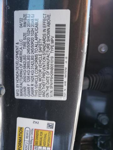 Photo 11 VIN: 5FNYF6H26NB051019 - HONDA PILOT 