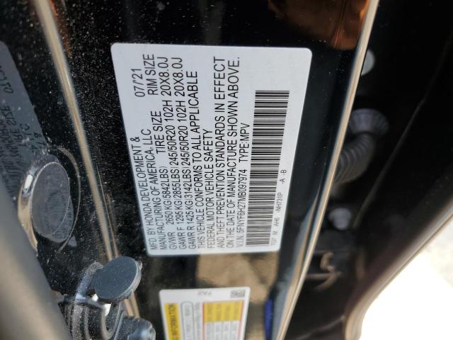 Photo 11 VIN: 5FNYF6H27MB097974 - HONDA PILOT SE 