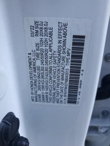 Photo 12 VIN: 5FNYF6H27NB043513 - HONDA PILOT SE 