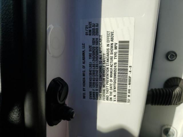 Photo 12 VIN: 5FNYF6H28MB052476 - HONDA PILOT SE 