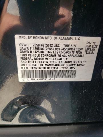 Photo 12 VIN: 5FNYF6H30LB013338 - HONDA PILOT 