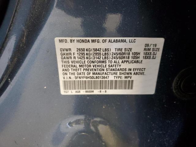 Photo 12 VIN: 5FNYF6H50LB013647 - HONDA PILOT 