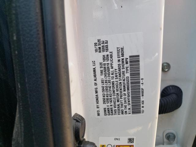 Photo 12 VIN: 5FNYF6H51MB035223 - HONDA PILOT EXL 