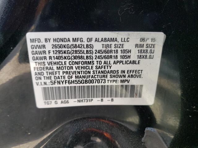 Photo 9 VIN: 5FNYF6H55GB007073 - HONDA PILOT EXL 