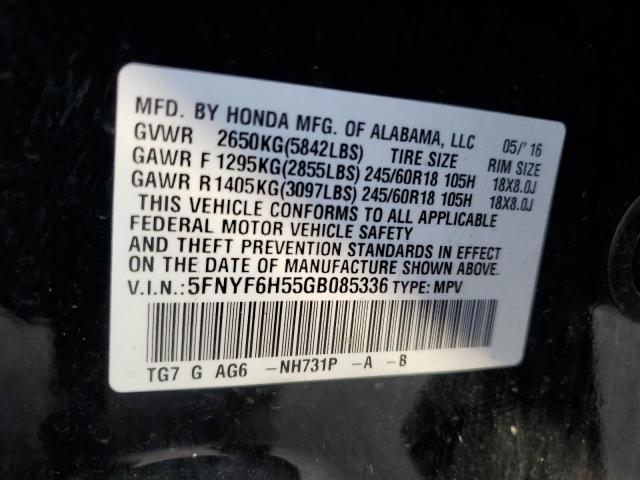 Photo 11 VIN: 5FNYF6H55GB085336 - HONDA PILOT 