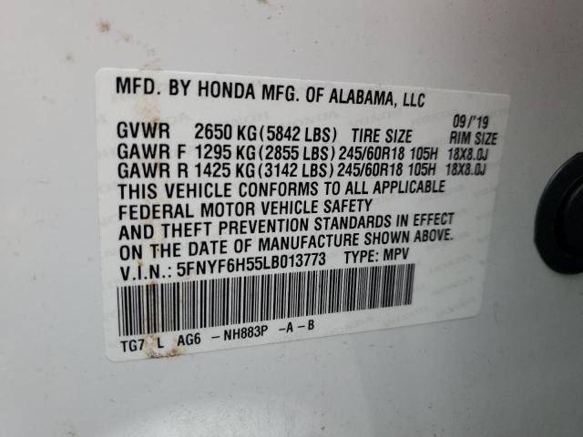 Photo 12 VIN: 5FNYF6H55LB013773 - HONDA PILOT EXL 