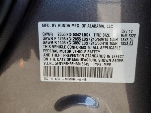 Photo 12 VIN: 5FNYF6H56HB018245 - HONDA PILOT 