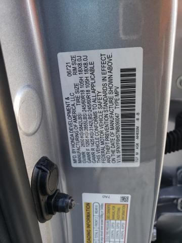 Photo 12 VIN: 5FNYF6H57MB090047 - HONDA PILOT EXL 