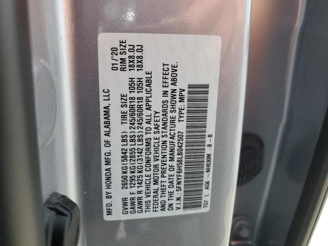 Photo 13 VIN: 5FNYF6H58LB042507 - HONDA PILOT EXL 