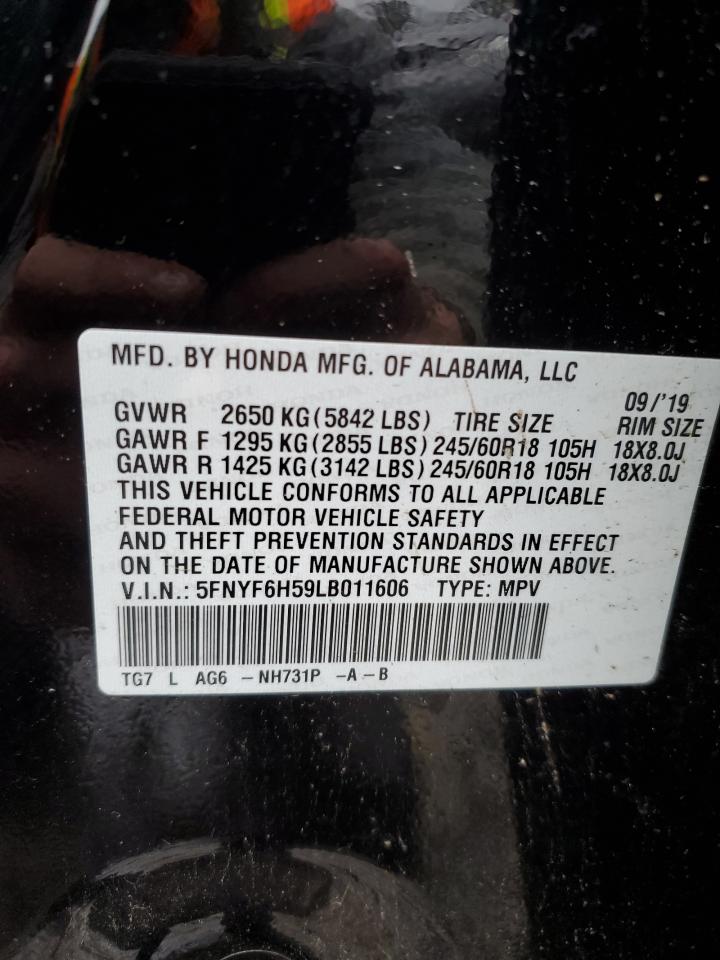 Photo 11 VIN: 5FNYF6H59LB011606 - HONDA PILOT 