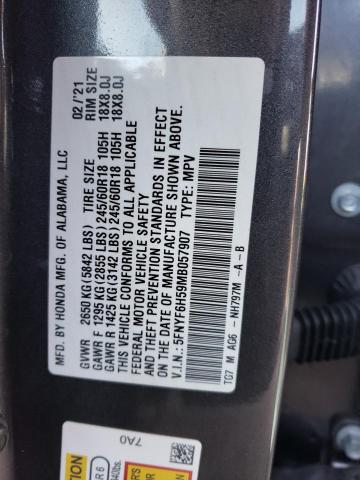 Photo 12 VIN: 5FNYF6H59MB057907 - HONDA PILOT EXL 