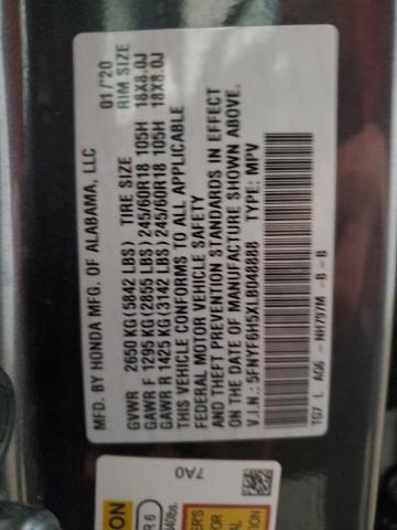 Photo 11 VIN: 5FNYF6H5XLB048888 - HONDA PILOT EXL 