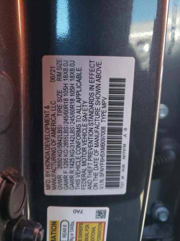 Photo 12 VIN: 5FNYF6H5XMB097008 - HONDA PILOT EXL 