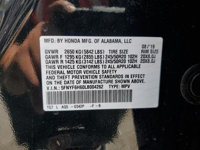 Photo 12 VIN: 5FNYF6H60LB004262 - HONDA PILOT 