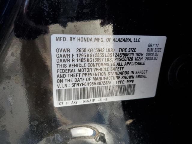 Photo 12 VIN: 5FNYF6H96HB072826 - HONDA PILOT 