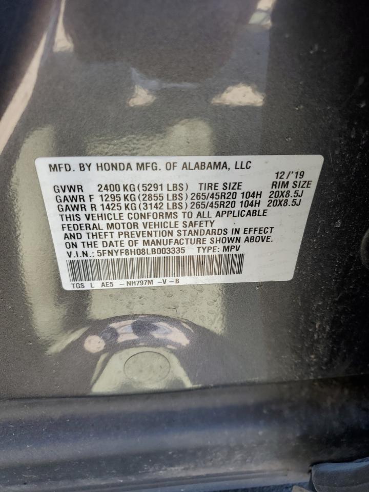 Photo 11 VIN: 5FNYF8H08LB003335 - HONDA PASSPORT 