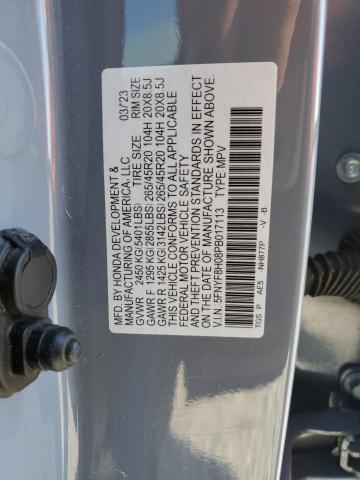 Photo 12 VIN: 5FNYF8H08PB017113 - HONDA PASSPORT E 