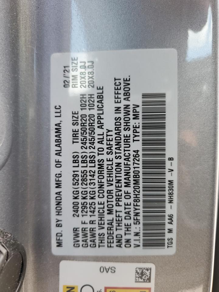 Photo 11 VIN: 5FNYF8H20MB017264 - HONDA PASSPORT 