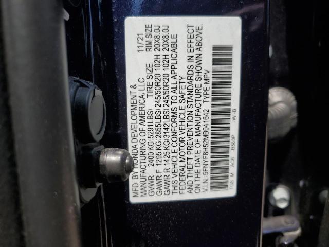 Photo 12 VIN: 5FNYF8H52MB041642 - HONDA PASSPORT 