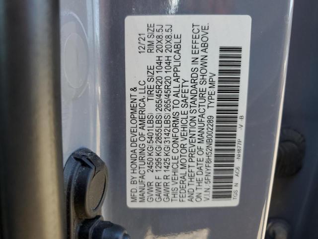 Photo 12 VIN: 5FNYF8H52NB002289 - HONDA PASSPORT 