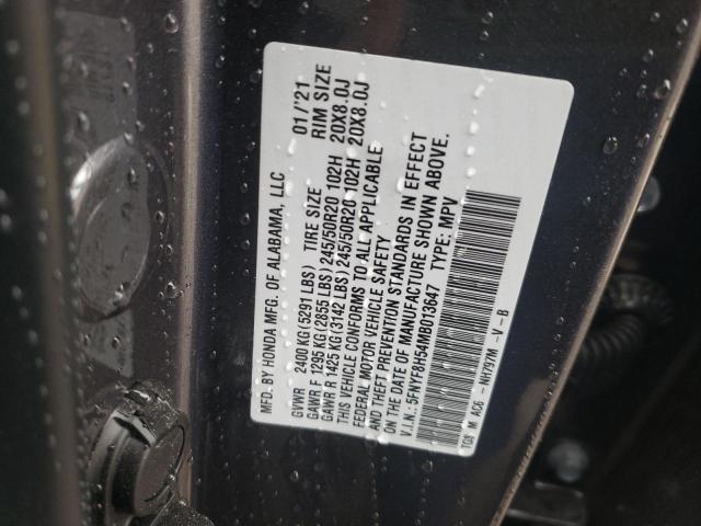 Photo 9 VIN: 5FNYF8H54MB013647 - HONDA PASSPORT E 