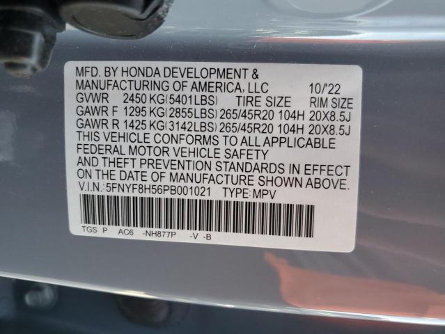 Photo 11 VIN: 5FNYF8H56PB001021 - HONDA PASSPORT 