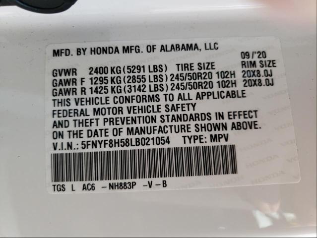 Photo 9 VIN: 5FNYF8H58LB021054 - HONDA PASSPORT 