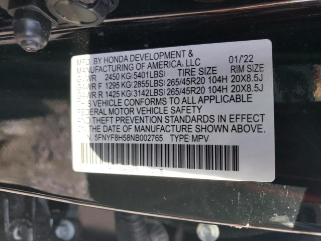 Photo 12 VIN: 5FNYF8H58NB002765 - HONDA PASSPORT E 