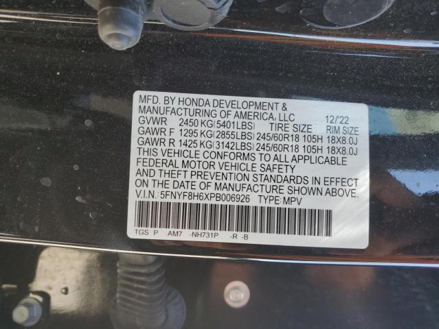 Photo 12 VIN: 5FNYF8H6XPB006926 - HONDA PASSPORT T 