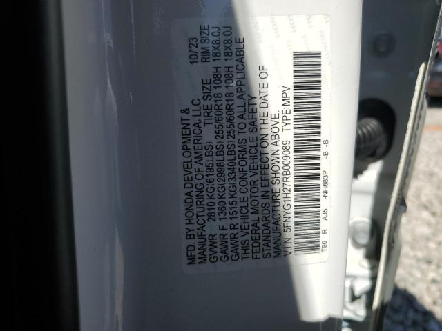 Photo 12 VIN: 5FNYG1H27RB009089 - HONDA PILOT LX 